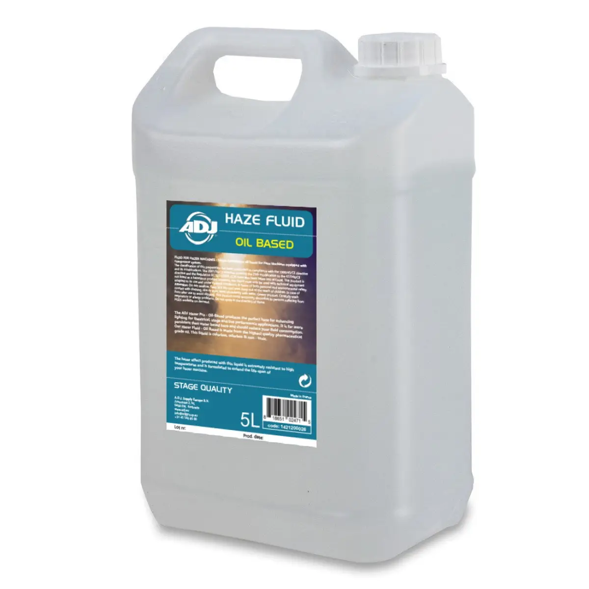ADJ Haze Fluid Oil Based 5 Litre (Shipped in 4's) - ADJ1421200026