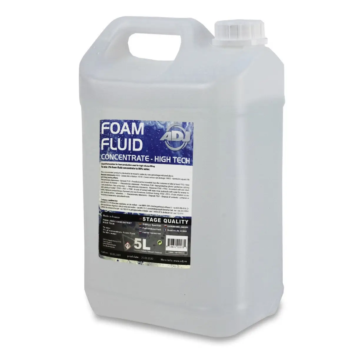 ADJ Foam Fluid 5 Litre (Shipped in 4's) - ADJ1421200028