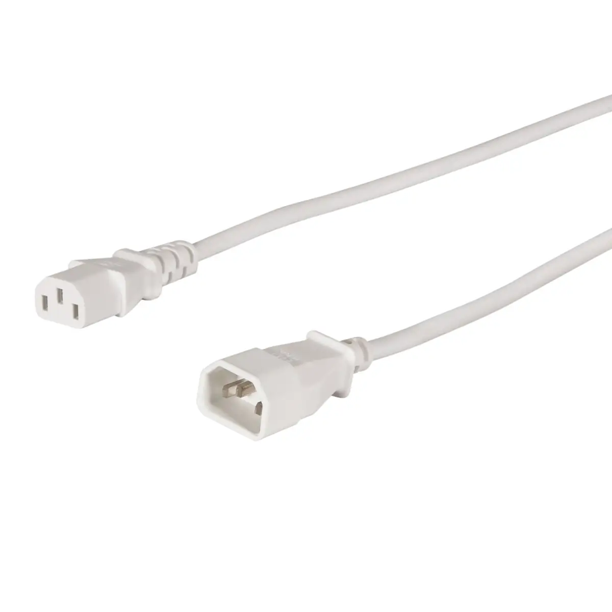 2m IEC Male - IEC Female Cable (White Sheath) - CABL110A