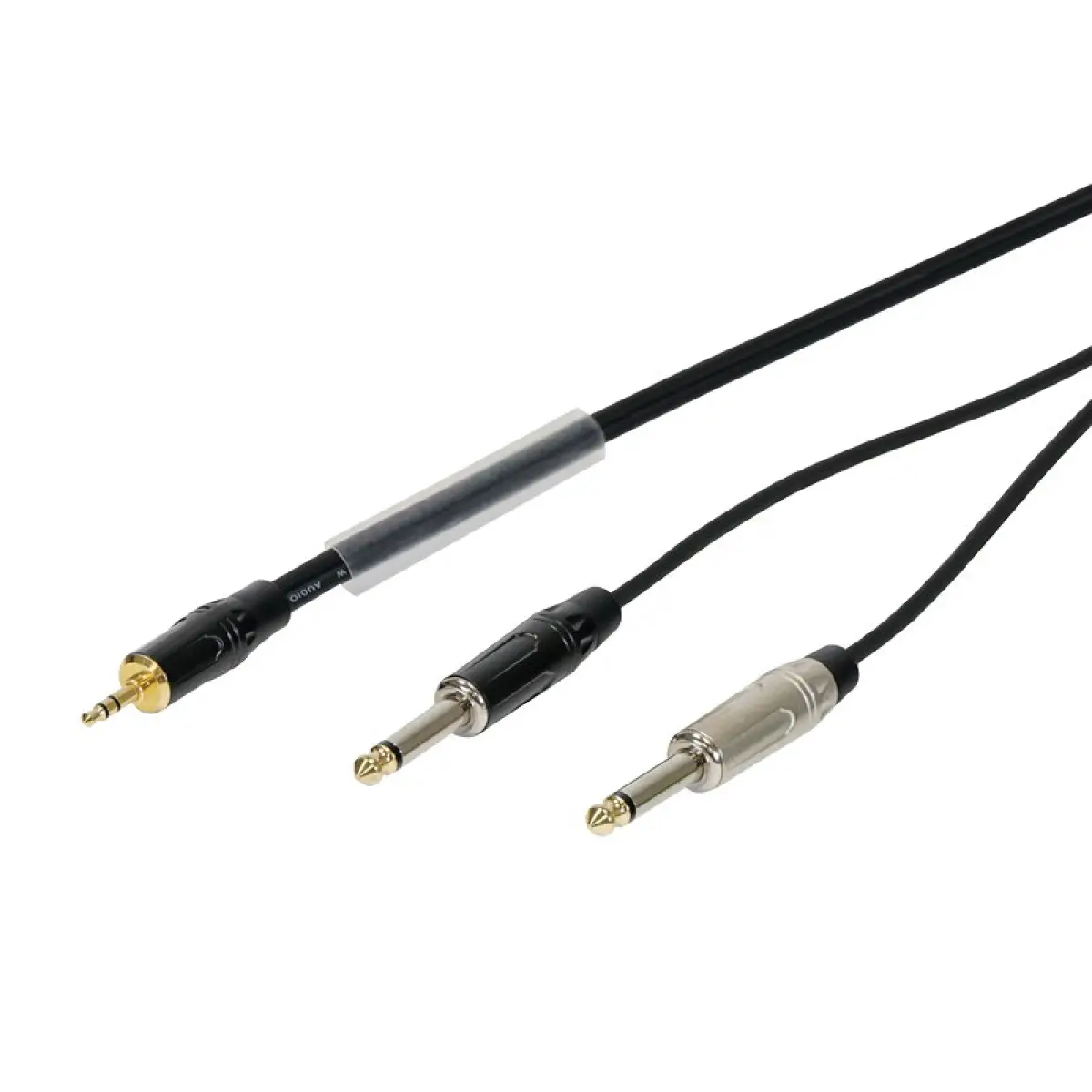 3m 3.5mm Stereo Jack - 2 x 6.35mm Mono Jack Cable - CABL114