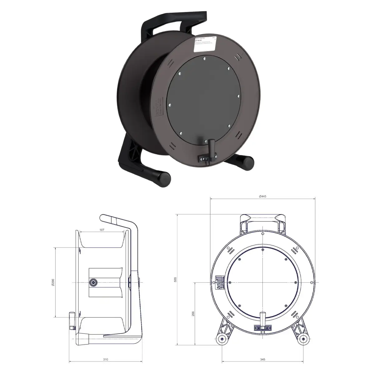 Empty Cable Reel with Blank Plate GT450.SO - CABL1306