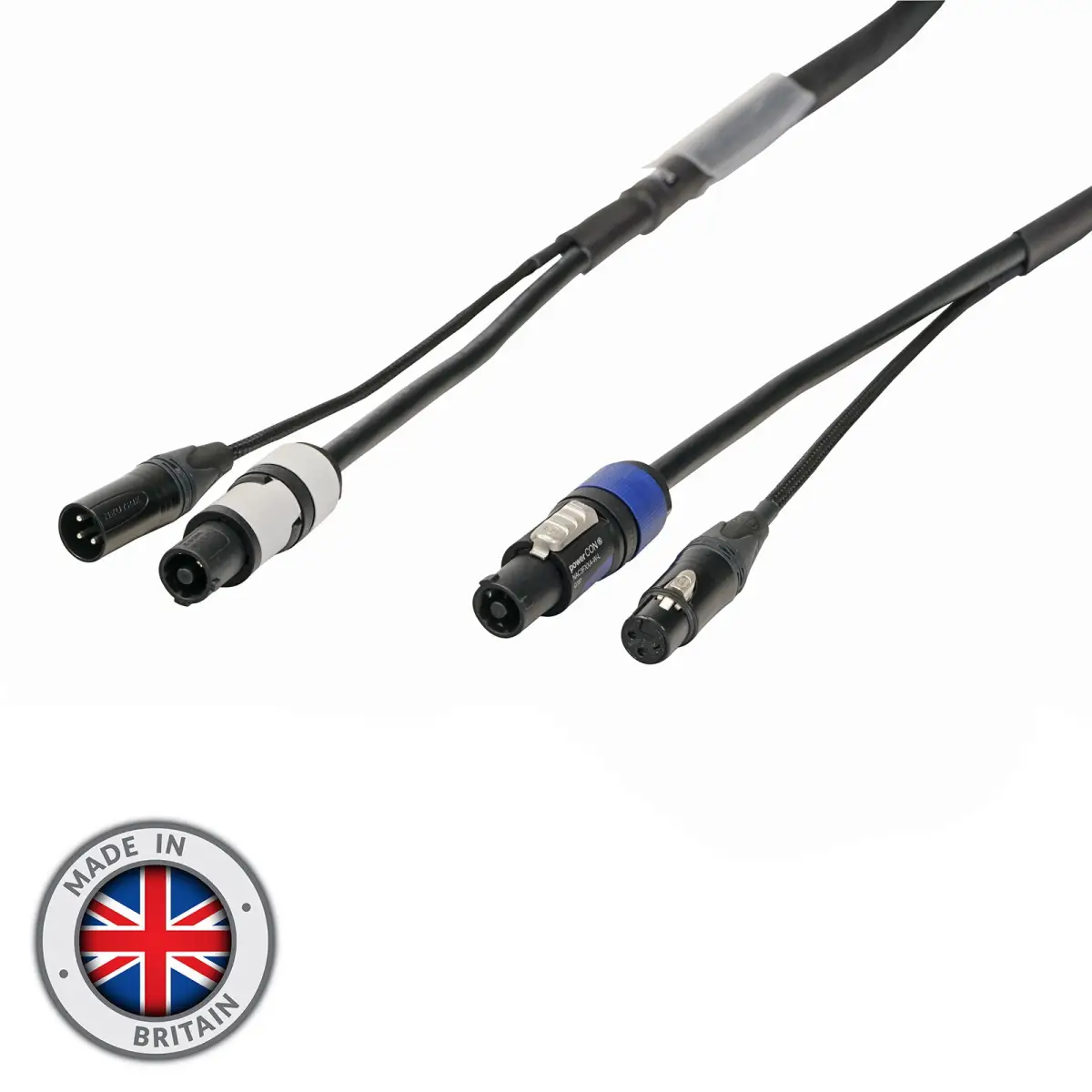 5m Combi 2.5mm Neutrik powerCON / 3-Pin DMX Cable - CABL2004