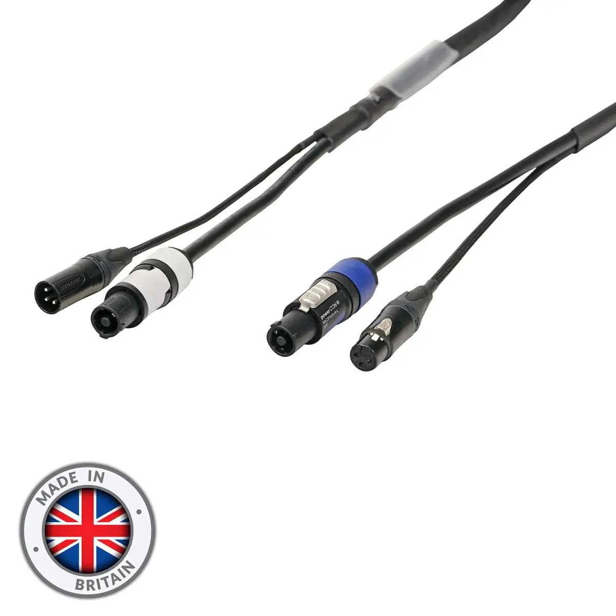 15m Combi 1.5mm Neutrik powerCON / 3-Pin DMX Cable - CABL2026