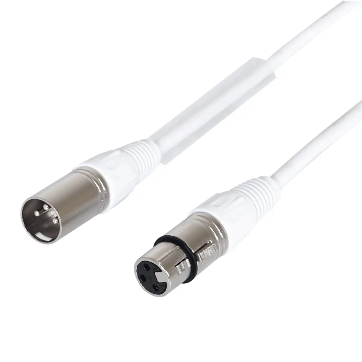 5m 3-Pin Male XLR - 3-Pin Female XLR DMX Cable (White Sheath) - CABL208