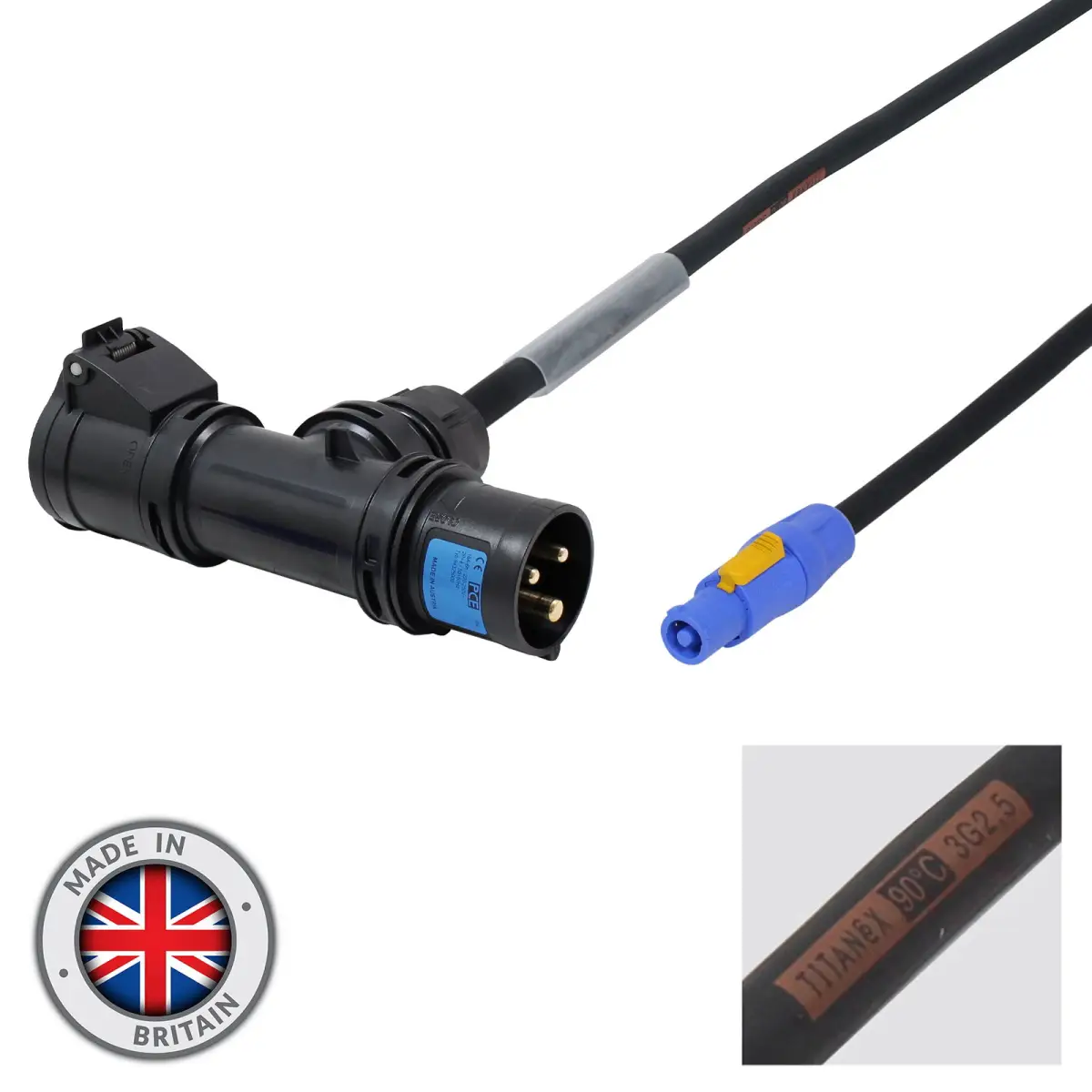 5m 2.5mm T-Connect to powerCON Cable - CABL299D