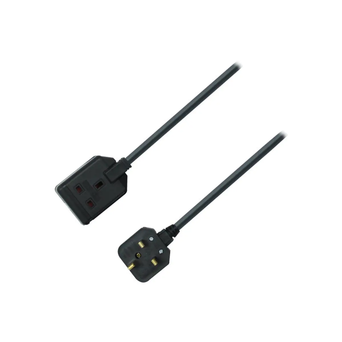 1 Gang 10m 13A HD Mains Extension Lead Black (EXS13110B) - CABL325