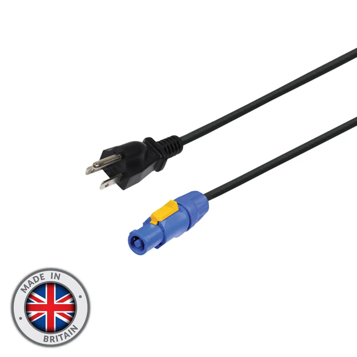 Grounded USA Plug to Neutrik powerCON NAC3FCA 1m - CABL340