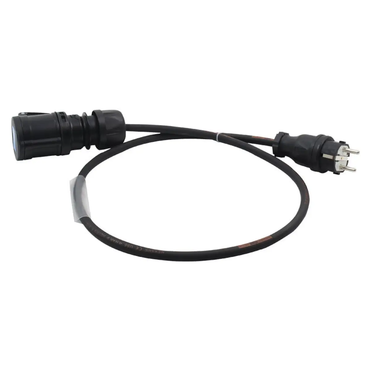 Schuko Plug to PCE 16A Black Socket 1m Cable - CABL342