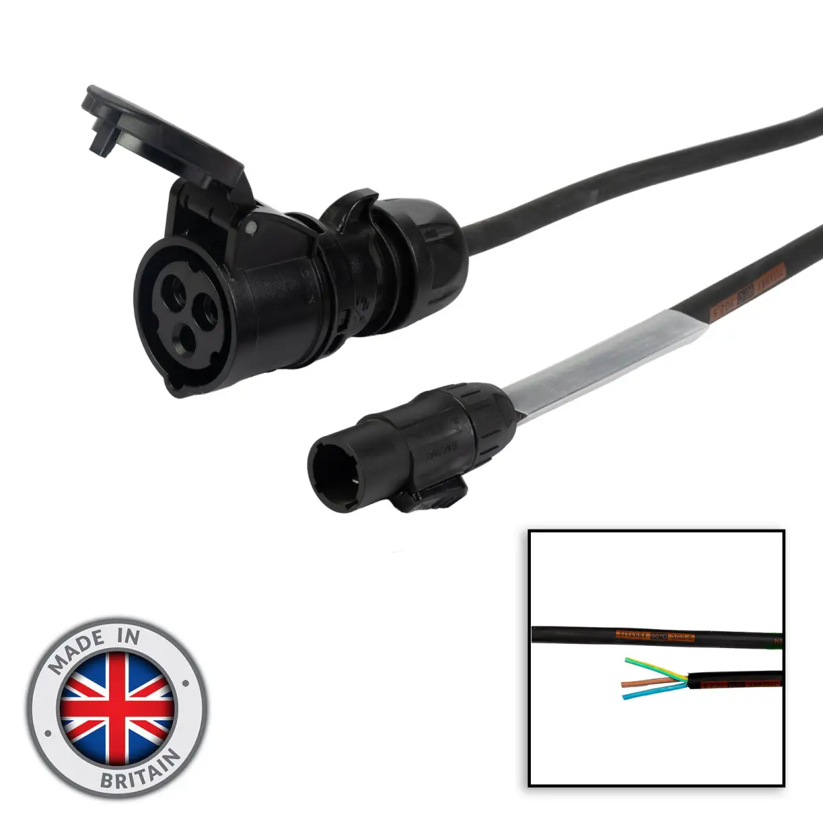 1m PowerTwist TR1 IP65 - 16A IP44 Female 2.5mm H07RN-F - CABL3600