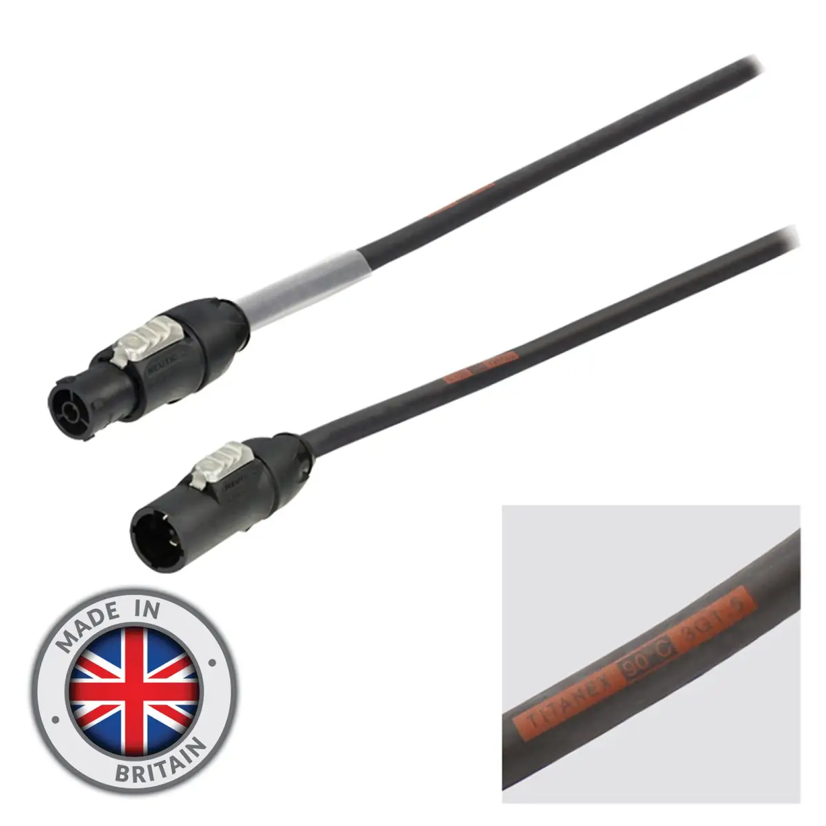 5m Neutrik powerCON TRUE1 TOP Cable – 1.5mm H07RN-F - CABL384