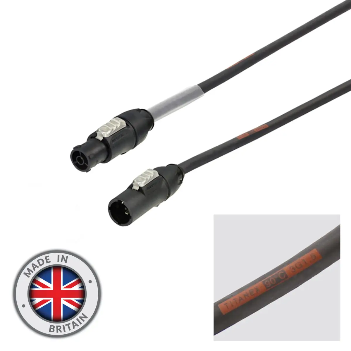 10m Neutrik powerCON TRUE1 TOP Cable – 1.5mm H07RN-F - CABL385