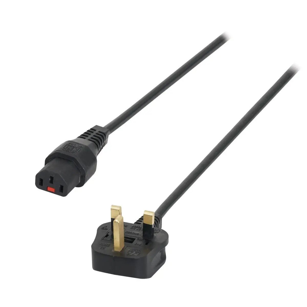 2m 13A – C13 IEC Lock Cable (5A Fuse) PC980 - CABL398