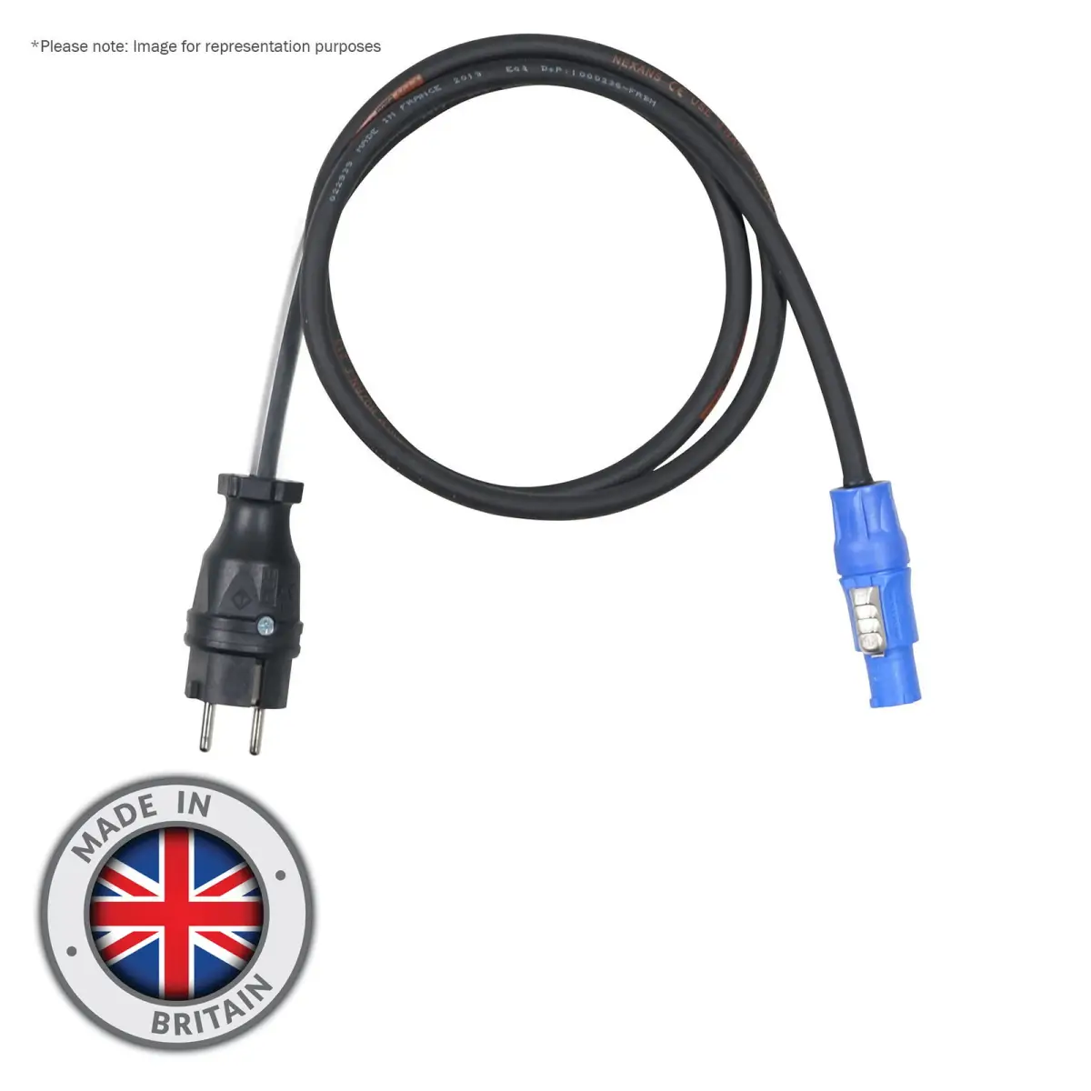2m PCE Schuko - Neutrik powerCON Cable - 1.5mm H07RN-F - CABL403