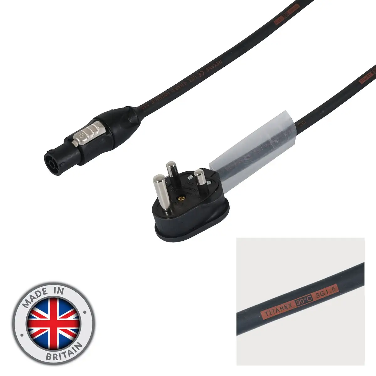2m 1.5mm 15A Male – powerCON TRUE1-TOP Adaptor Cable - CABL419C