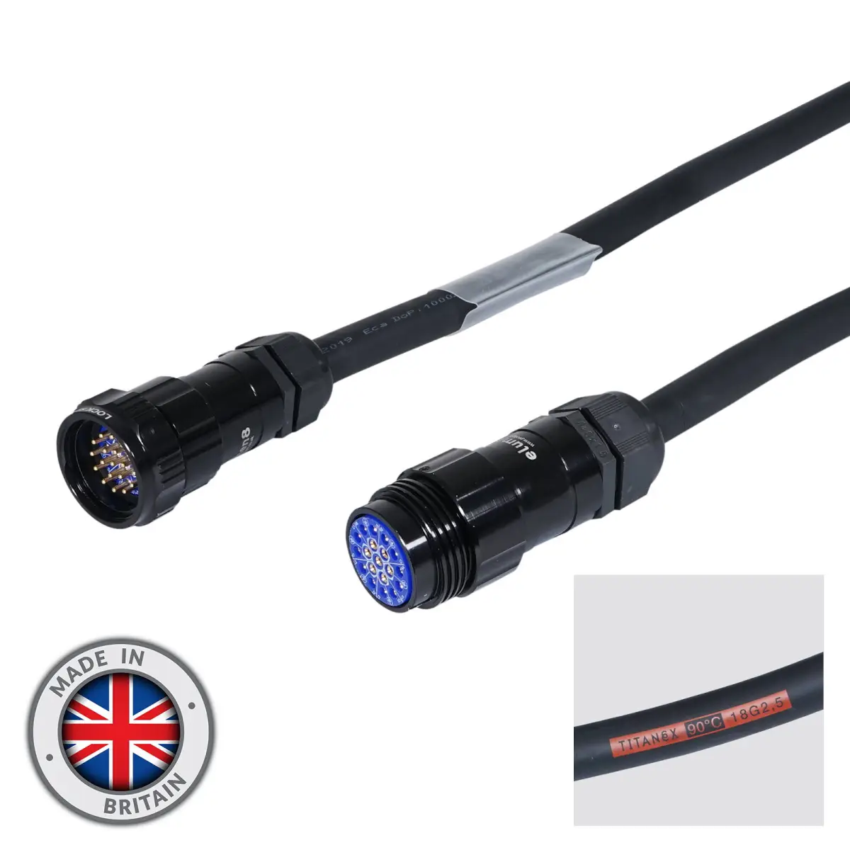 25m Socapex 19-Pin Male - Female Titanex 2.5mm Cable - CABL462