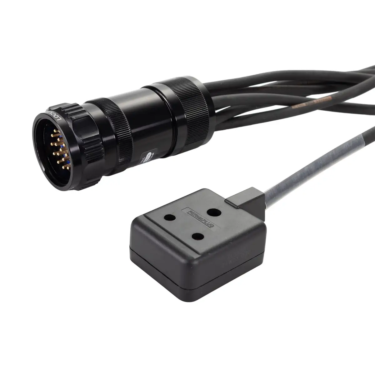 Socapex 19-Pin Male - 15A Female 1.5mm Staggered Fan-Out Cable - CABL468B