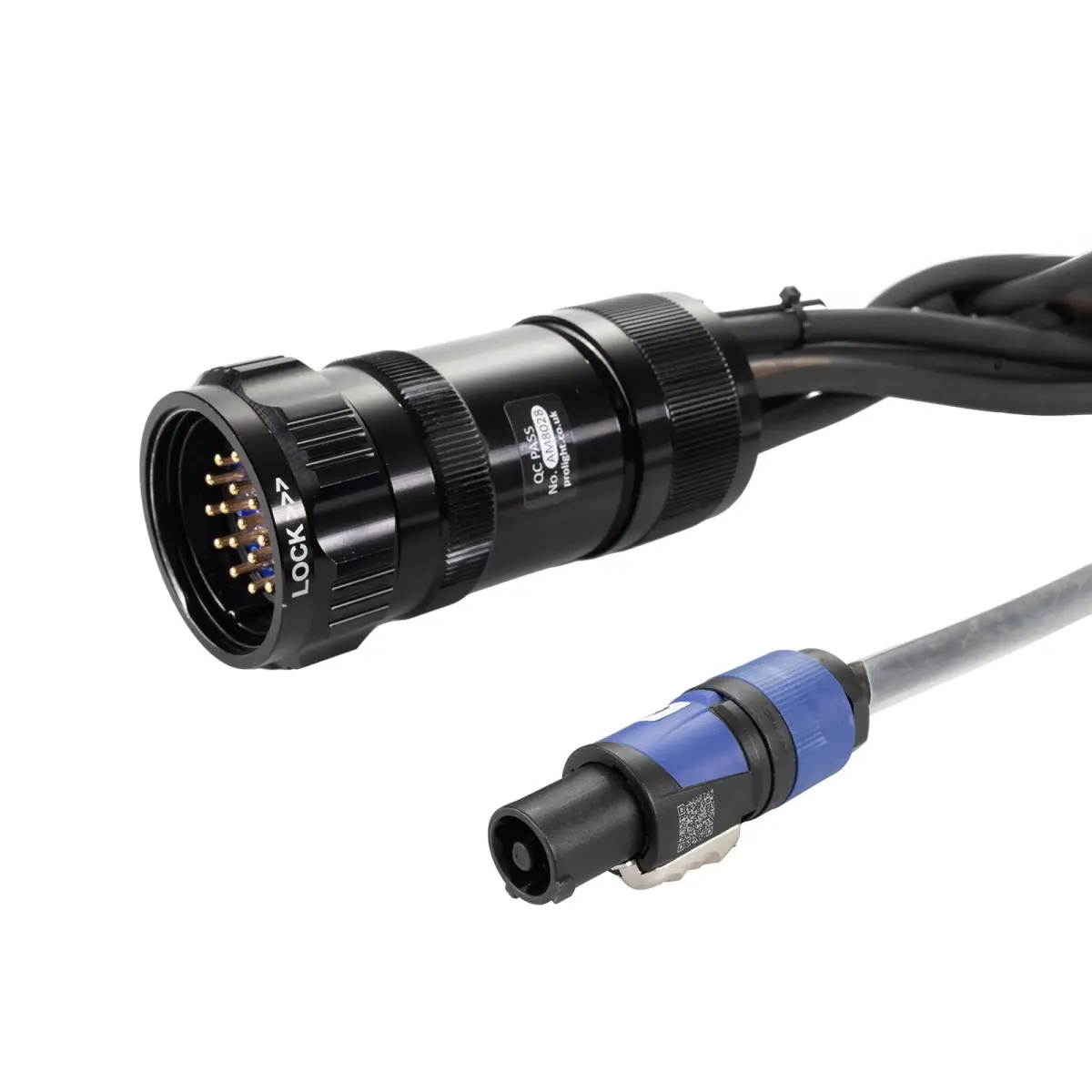 Socapex 19-Pin Male - powerCON 1.5mm Staggered Fan-Out Cable - CABL470B