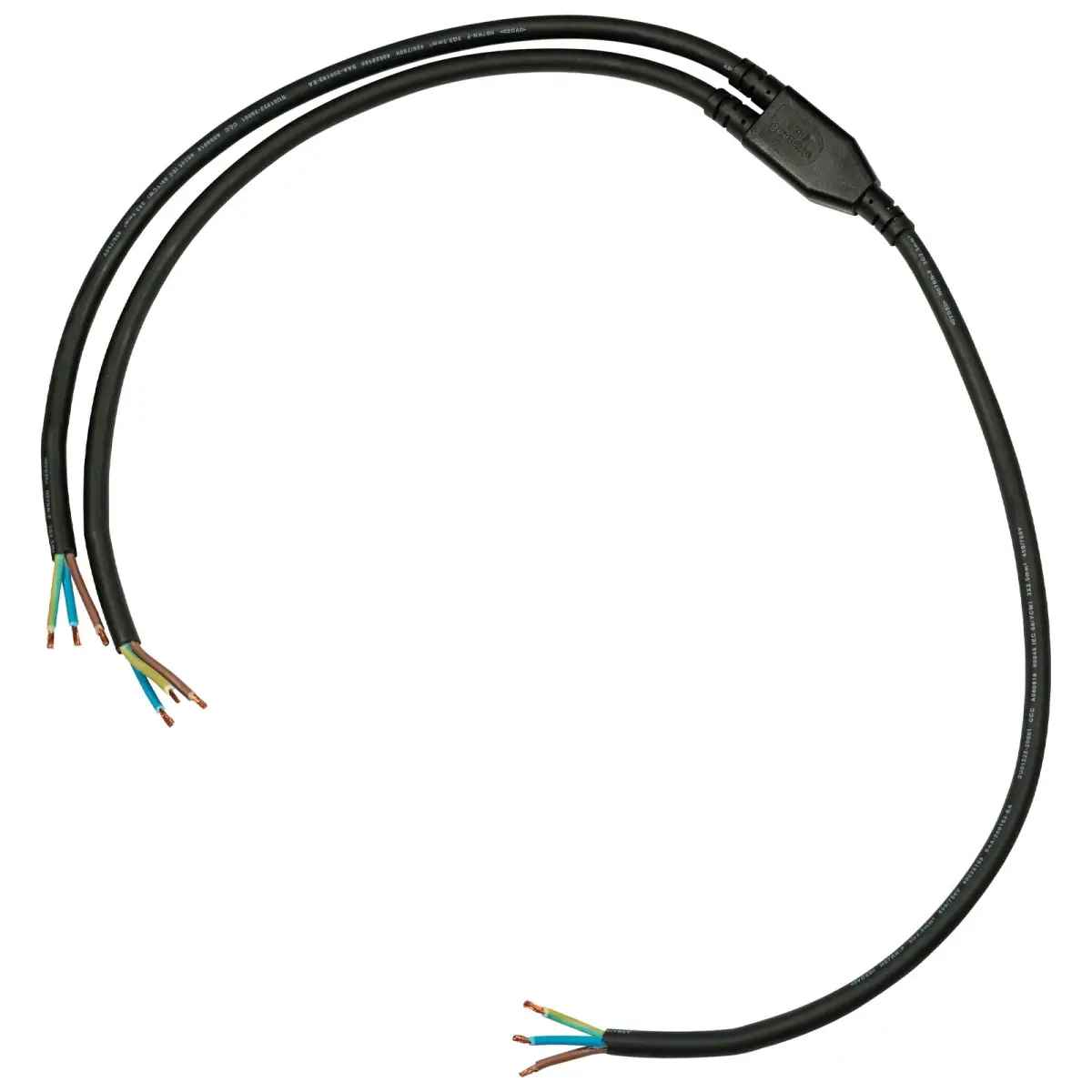 Moulded Y Split 2 Way 0.5m Tails – 2.5mm Bare Ends - CABL559