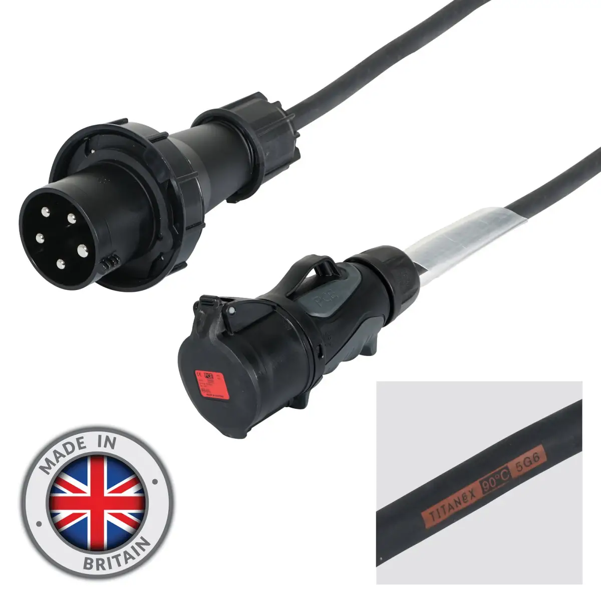 1.5m 63A 3PH to 32A 3PH Adaptor 6mm 5C Cable - CABL560