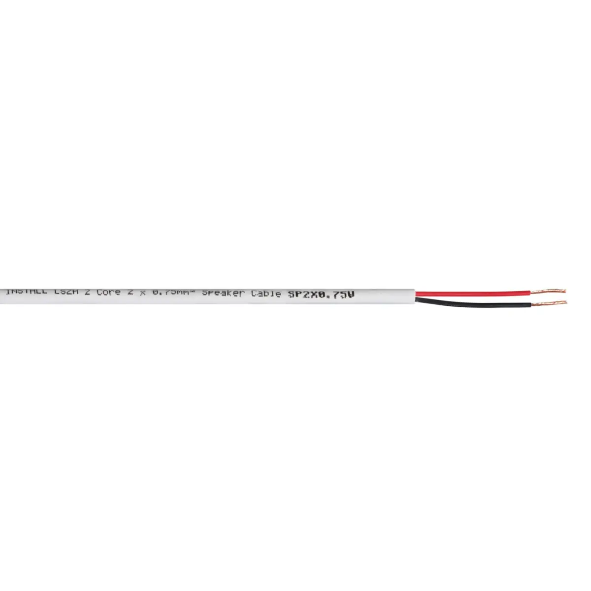 INSTALL LSZH 2 Core 2 x 0.75mm2 Speaker Cable SP2X0.75W 100m Drum White - CABL619