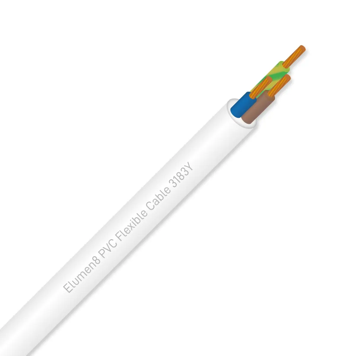 3183Y 1.5mm 3 Core White Cable 100m - CABL656