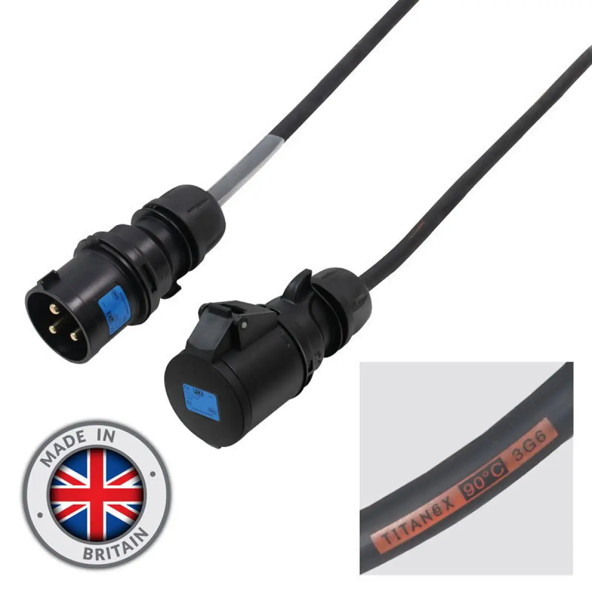 100m 32A Male - 32A Female 1PH 6mm 3C Cable - CABL869