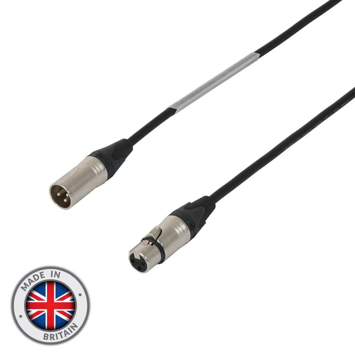 100m Neutrik XLR Male – XLR Female Microphone Cable Silver - CABL934