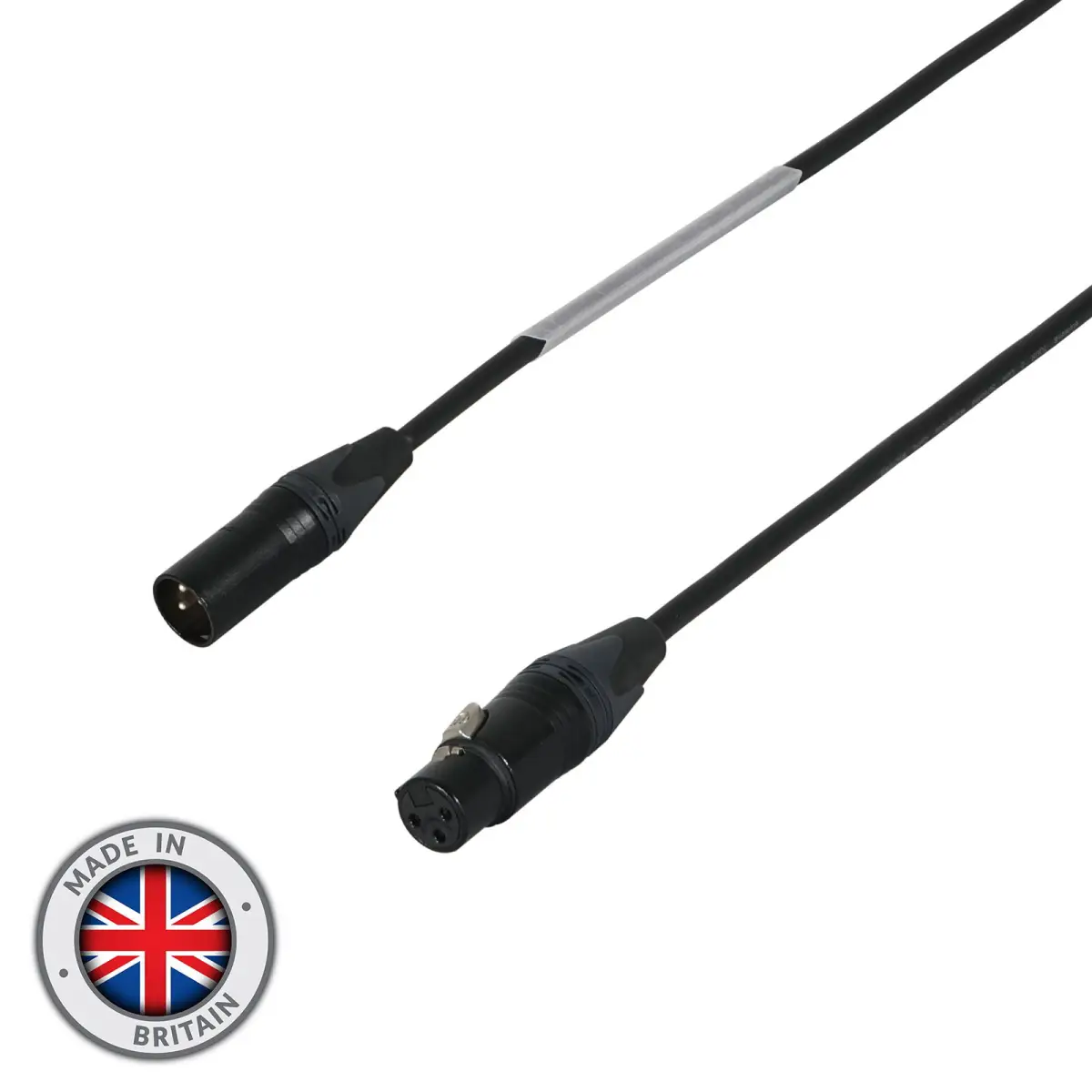 10m Neutrik XLR Male – XLR Female Microphone Cable Black - CABL946
