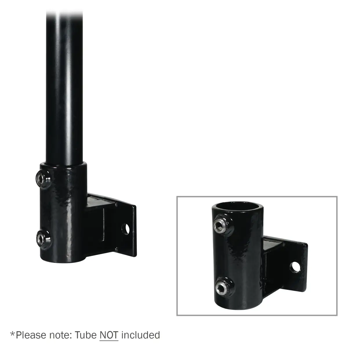 Horizontal Railing Black Base Key Clamp - CLAM259
