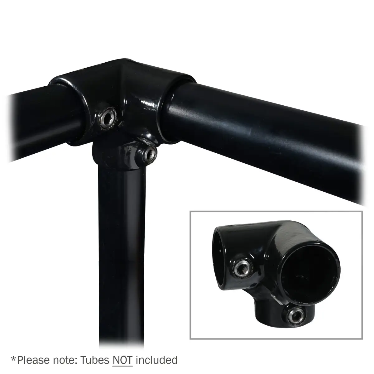 3 Way 90 Degree Elbow Black Key Clamp - CLAM260