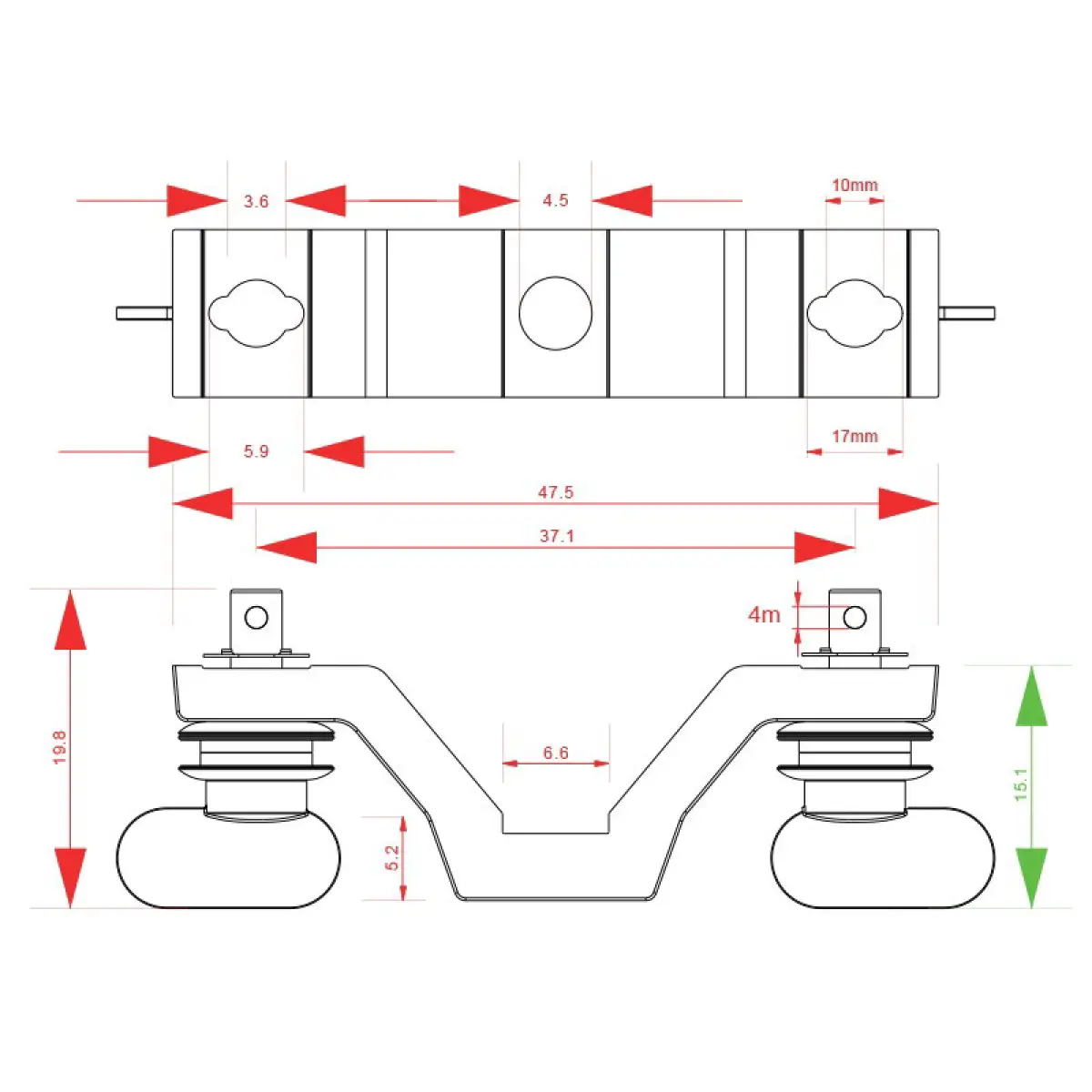 OC104 Omega Clamp (4mm Thickness) - CLAM48