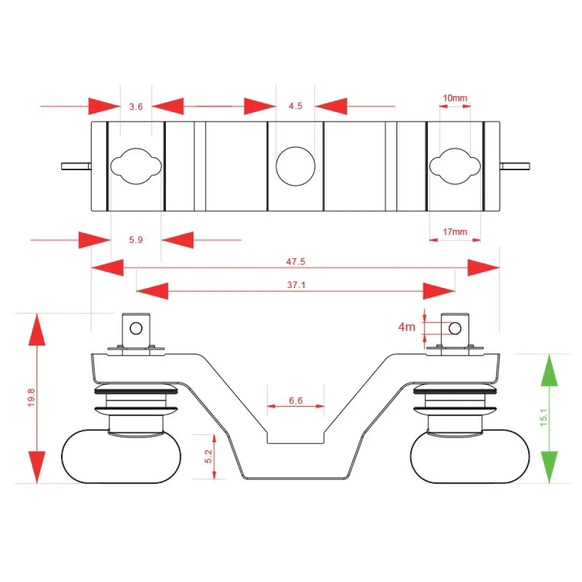 OC103 Omega Clamp (3mm Thickness) - CLAM49