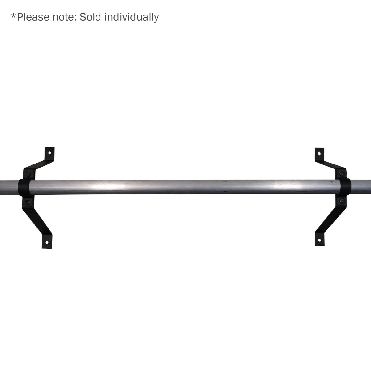 Pipe To Wall Bracket 300mm Black - CLAM61