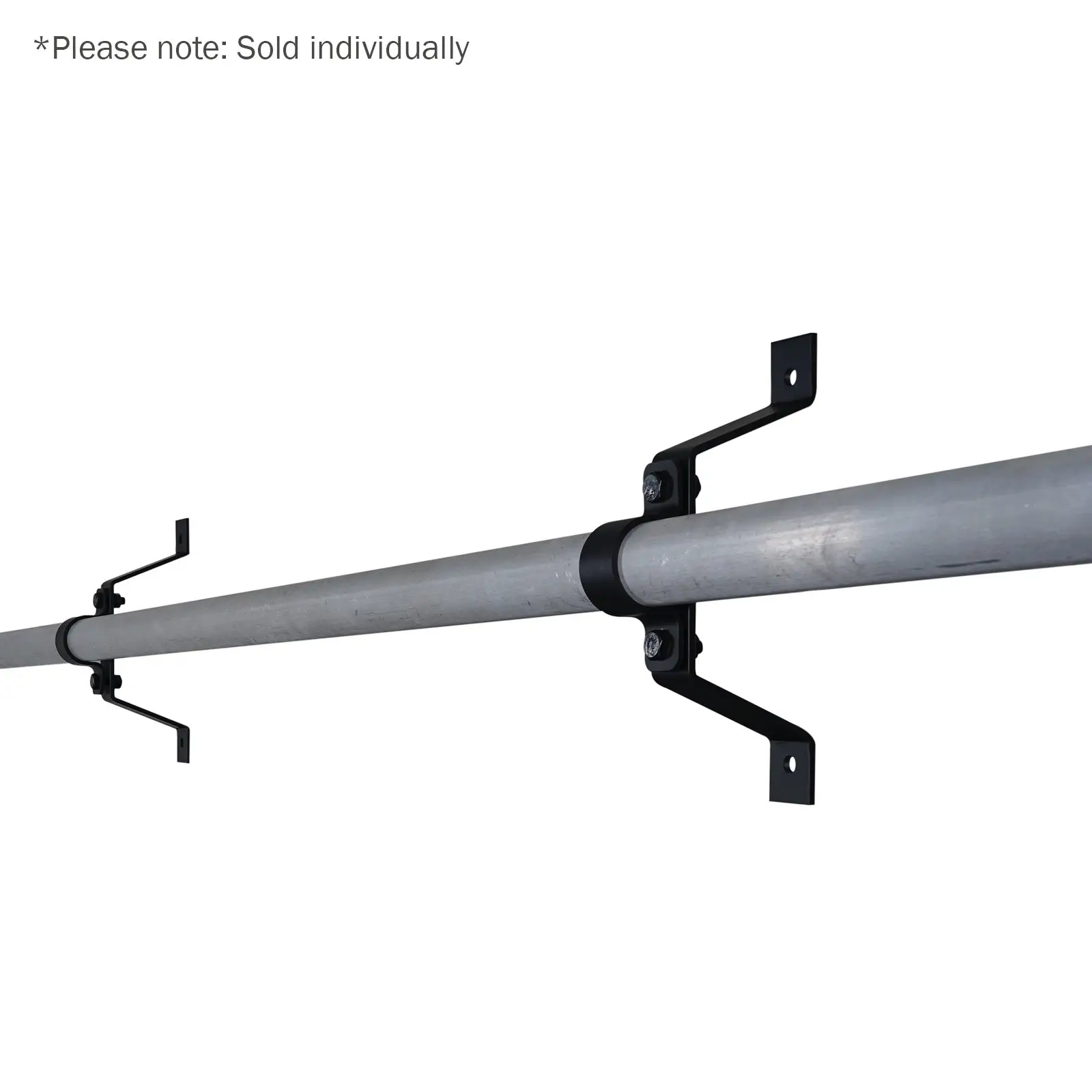 Pipe To Wall Bracket 100mm Black - Image 4