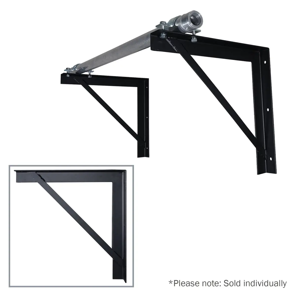 Angle Bracket 450 x 450mm Black - CLAM64