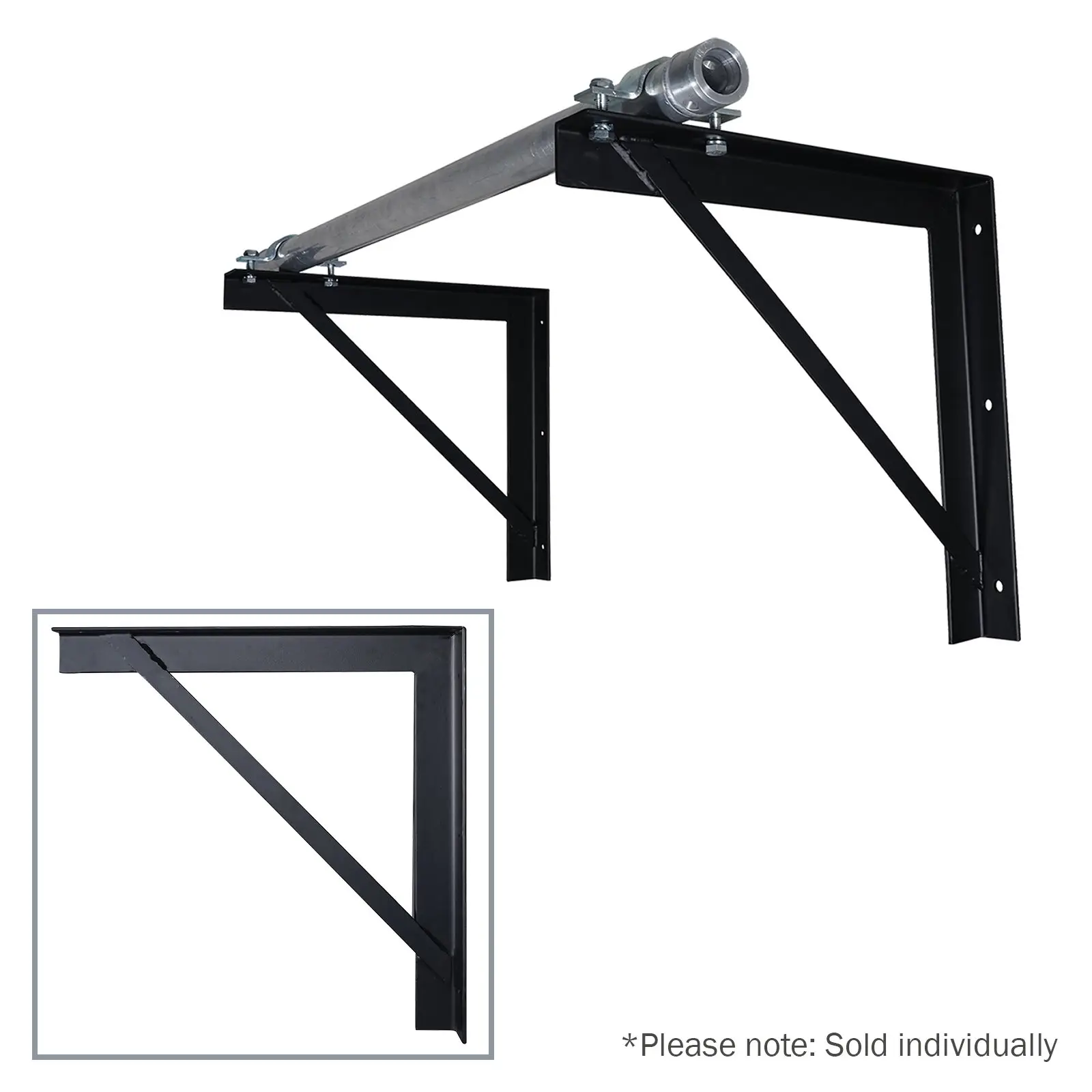 Angle Bracket 450 x 450mm Black - CLAM64