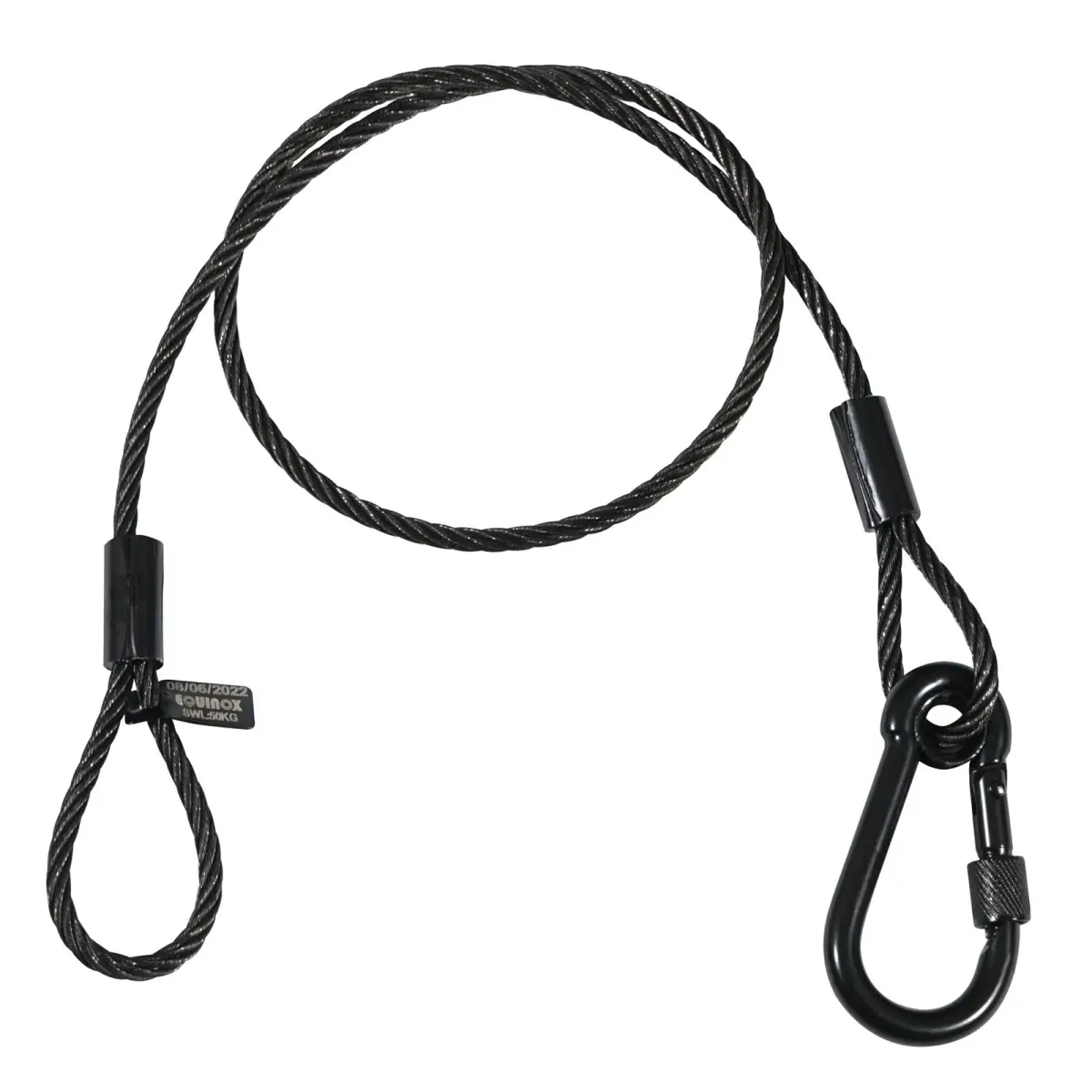 75cm Black Stainless Steel Safety Wire 50kg - CLAM84