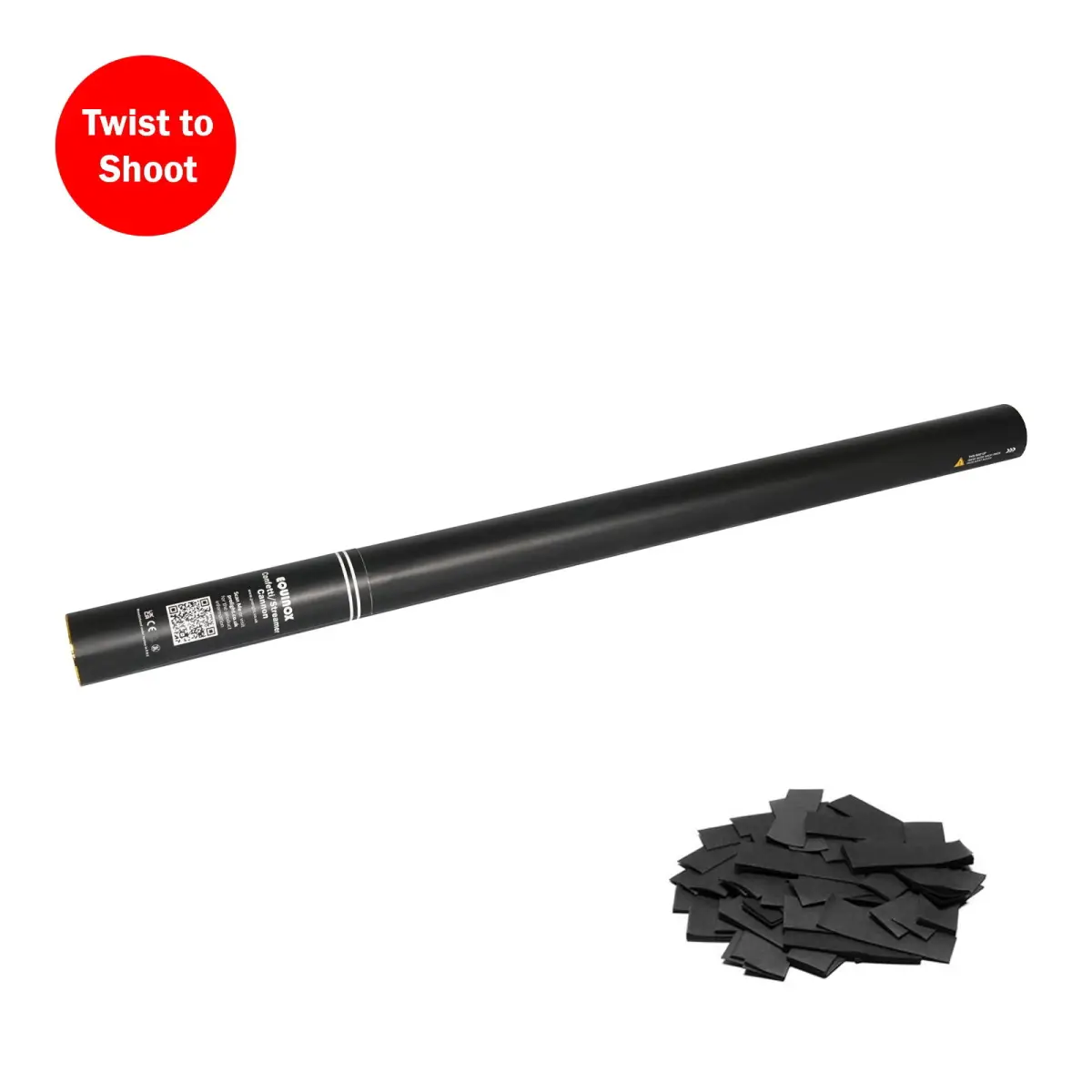 Handheld Confetti Cannon 80cm Black - CONF80HHBLK