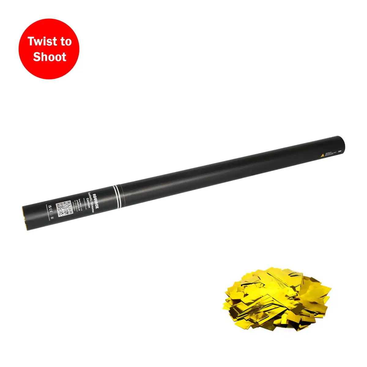 Handheld Confetti Cannon 80cm Gold Metallic - CONF80HHGO