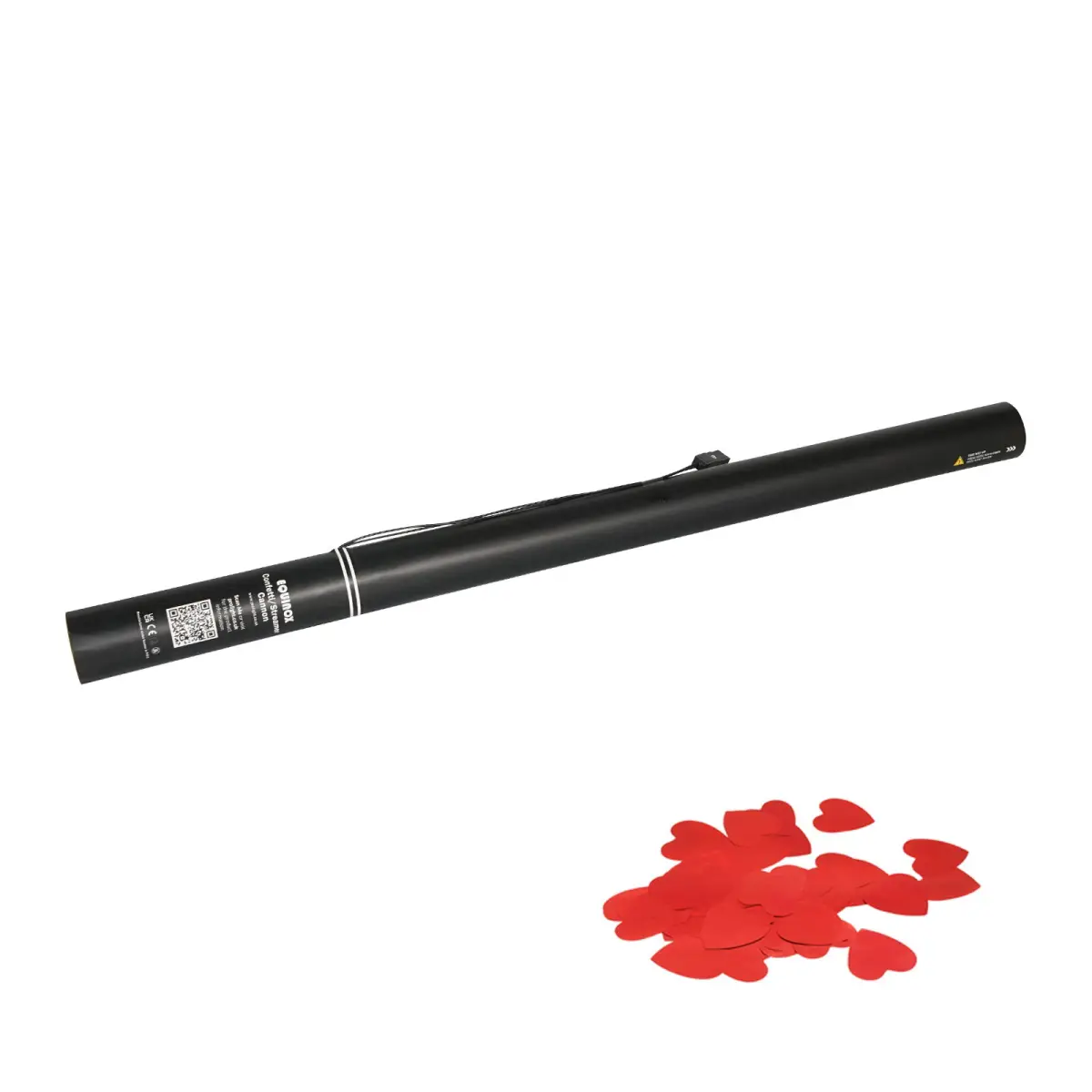 Electric Confetti Cannon 80cm Red Hearts - CONF80RH