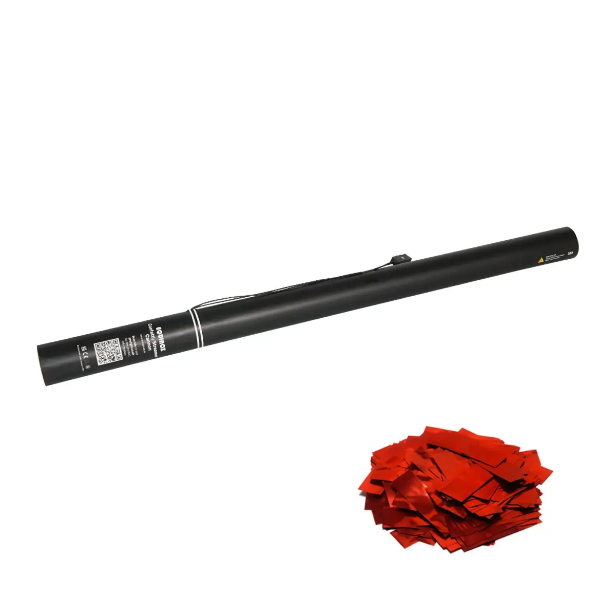 Electric Confetti Cannon 80cm Red Metallic - CONF80RM