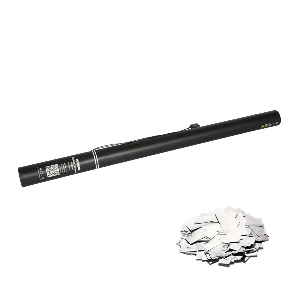 Electric Confetti Cannon 80cm Silver Metallic - CONF80SI