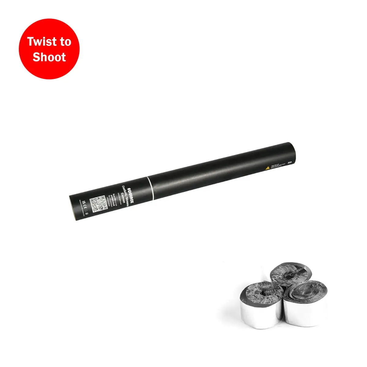 Handheld Streamer Cannon 50cm Silver Metallic - CONFST50HHSI