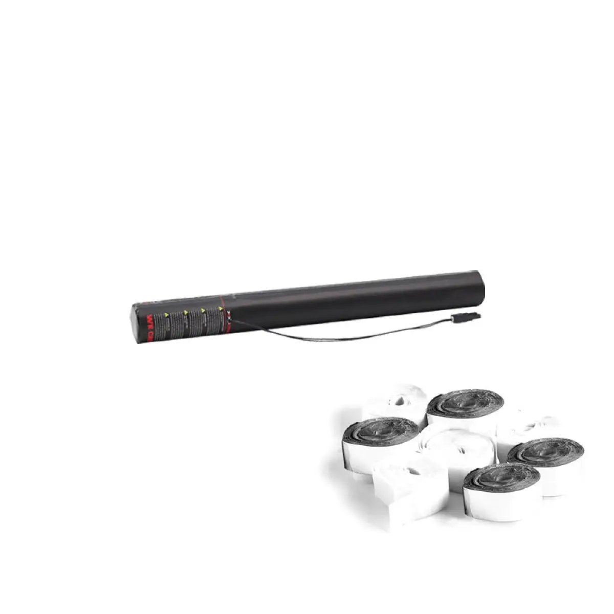 Electric Streamer Cannon 50cm White and Silver Metallic - CONFST50WS
