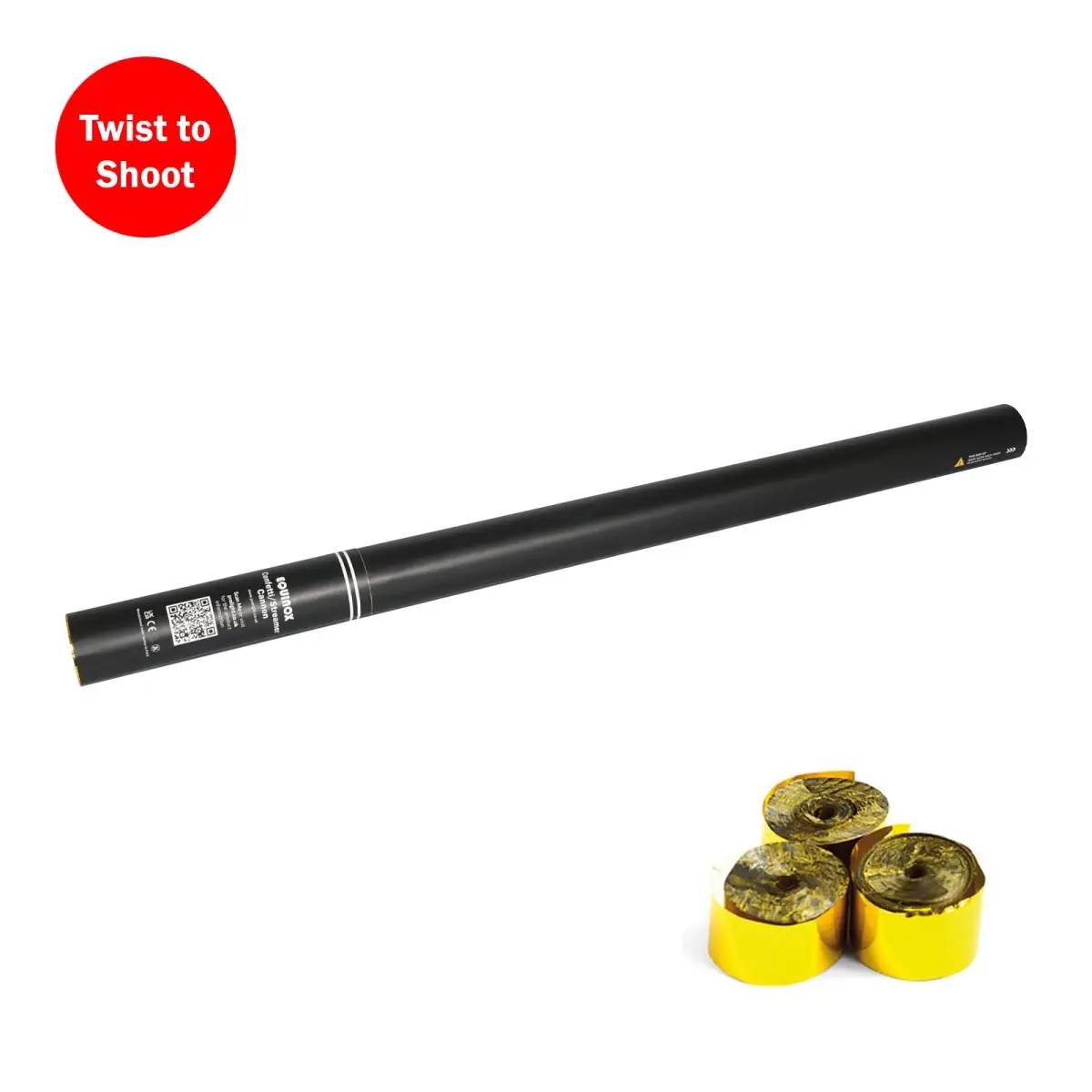 Handheld Streamer Cannon 80cm Gold Metallic - CONFST80HHGO