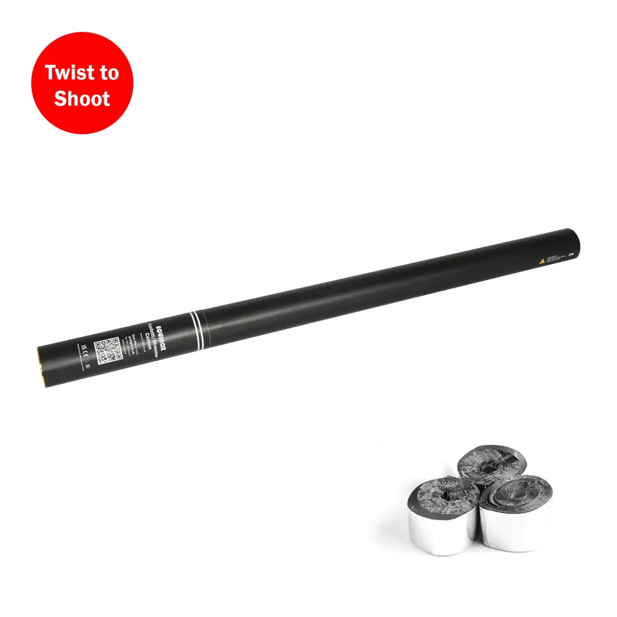 Handheld Streamer Cannon 80cm Silver Metallic - CONFST80HHSI