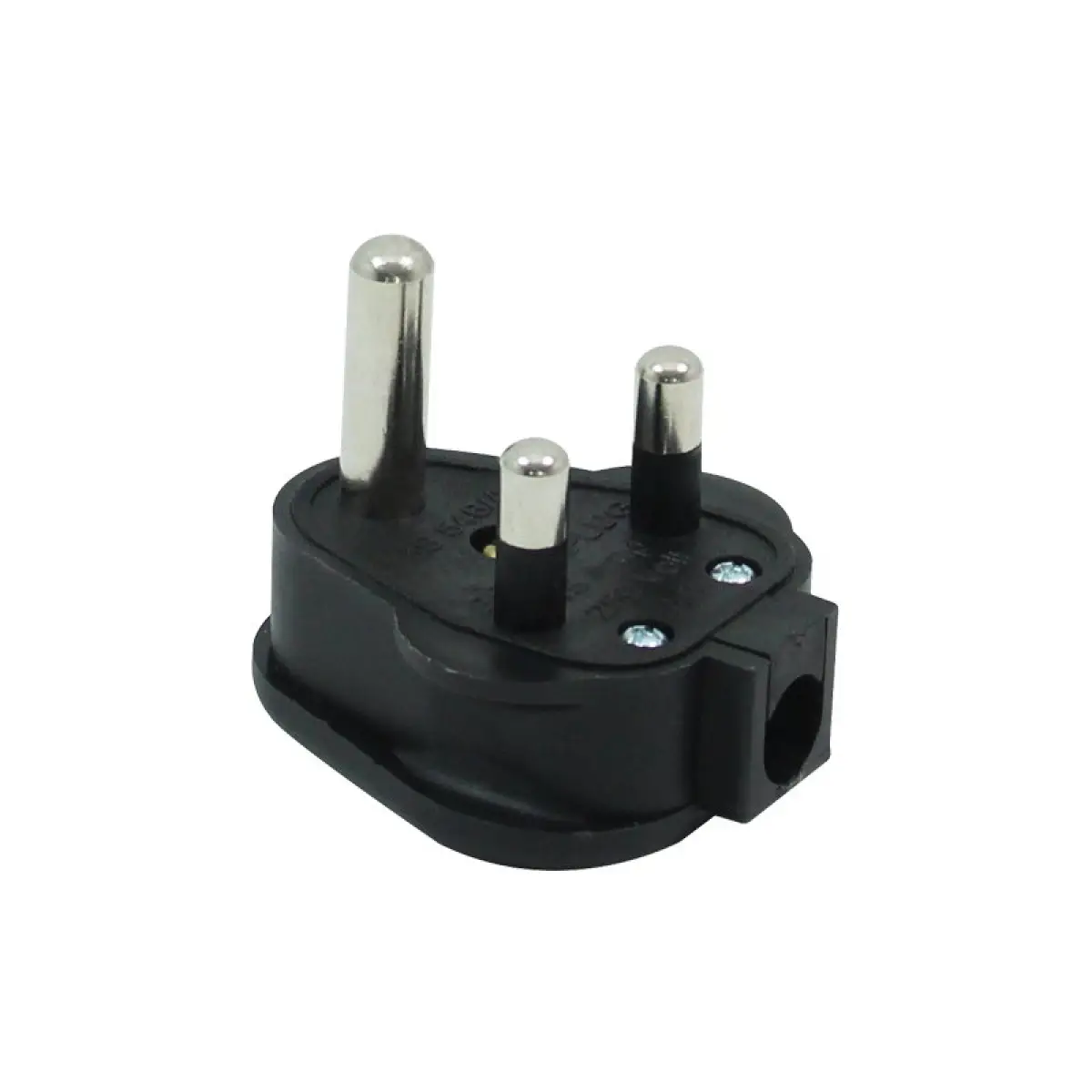 15A HD Round Pin Mains Plug Black (HDPT15B) - CONN090