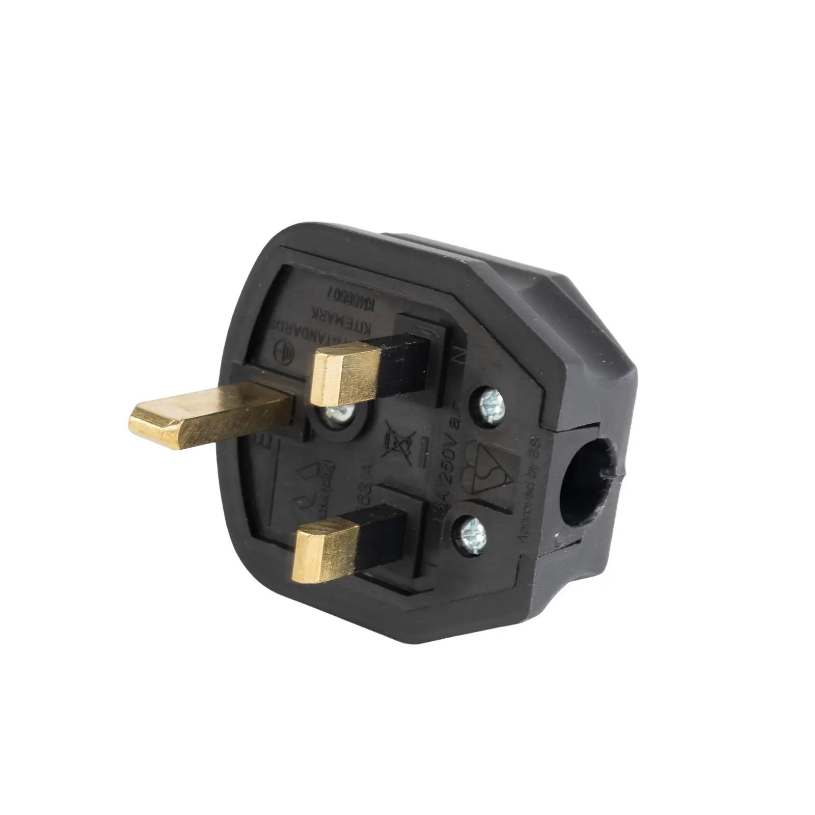 13A HD Mains Plug Black (7B) - CONN091