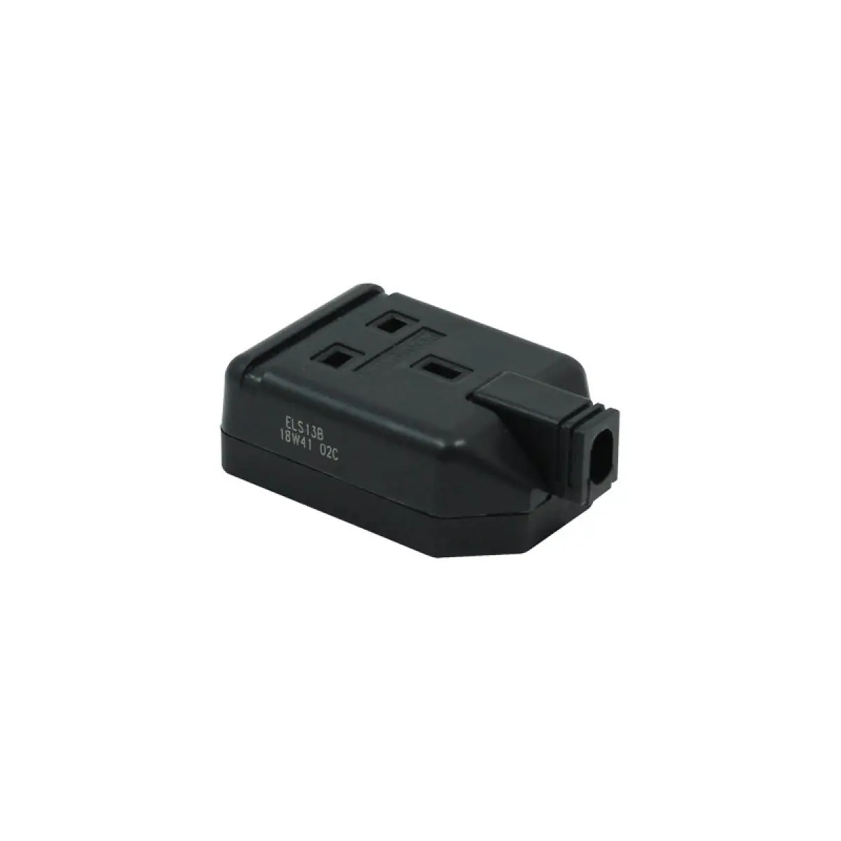 1 Gang 13A HD Mains Socket Black (ELS13B) - CONN093