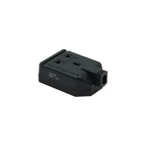 1 Gang 13A HD Mains Socket Black (ELS13B) - CONN093